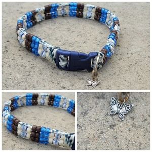 Custom Handmade Beaded Bling Dog Collar